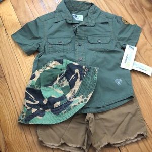 Genuine Kids Camp Outfit & Hat, Boys 3T